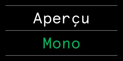 Apercu Mono Font