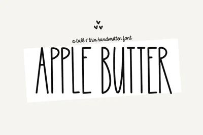 Apple Butter | Tall Handwritten Font