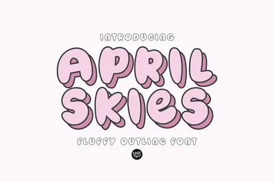 APRIL SKIES Fluffy Outline Font Free Download