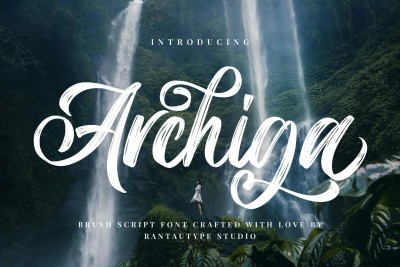 Archiga A Script Brush Font