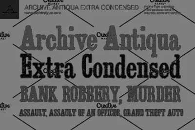Archive Antiqua Extra Condesed Font