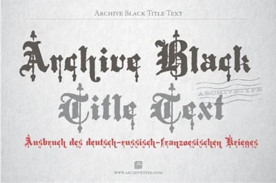 Archive Black Title Text Font
