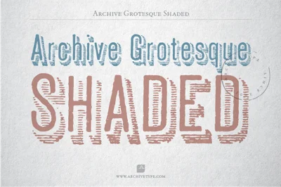 Archive Grotesque Shaded Font