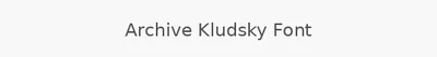 Archive Kludsky Font
