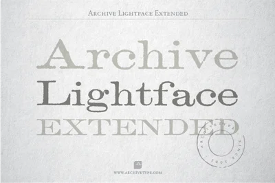Archive Lightface Extended Font