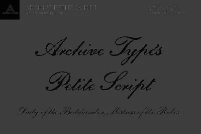 Archive Petite Script