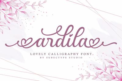 Ardila / Lovely Calligraphy Font Free Download