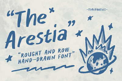 Arestia - rough handwritten font Free Download