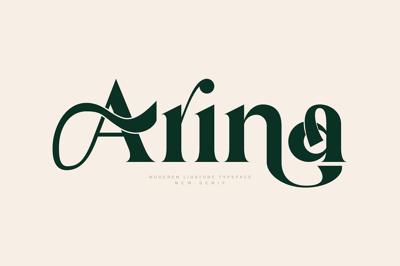 Arina Ligature Serif Typeface Free Download