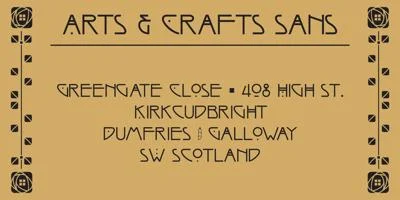 Arts And Crafts Sans BA Font