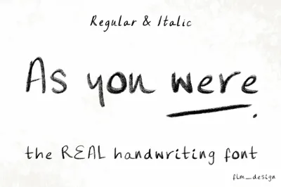 As You Were Casual Handwriting Font Free Download