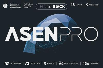 Asen Pro Fonts Family Free Download