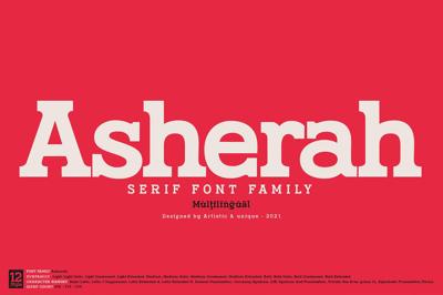 Asherah - Serif font family Free Download