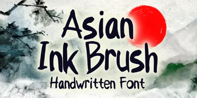Asian Ink Brush Font