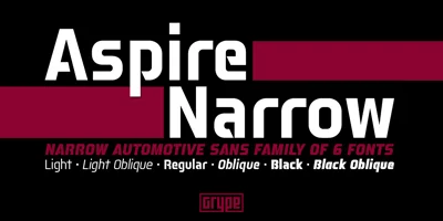 Aspire Narrow Font