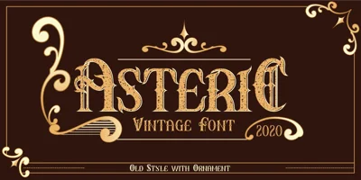 Asteric Vintage Font