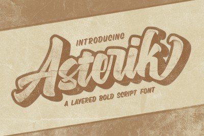 ASTERIK || Layered Bold Script