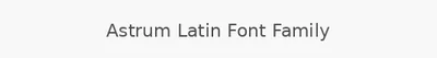 Astrum Latin Font Family