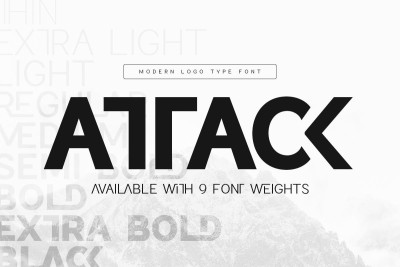 Attack - Corporate Logo Font