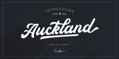 Auckland Script Font