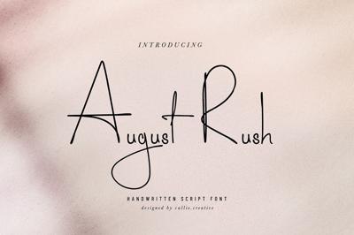 August Rush Script Font Free Download