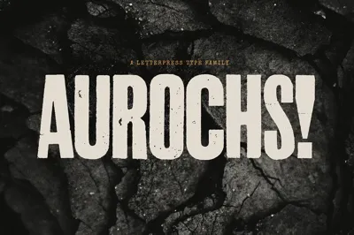 Aurochs: letterpress type family Free Download