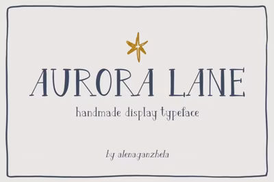 AURORA LANE - display typeface Free Download