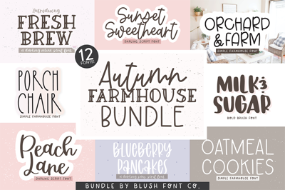 AUTUMN FARMHOUSE FONT BUNDLE Free Download