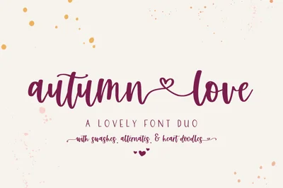 Autumn Love Font Duo