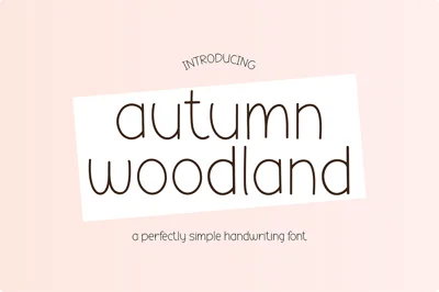 AUTUMN WOODLAND Skinny Handwriting Font