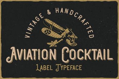 Aviation Cocktail Font + BONUS Free Download