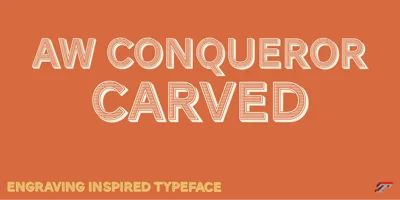 AW Conqueror Std Carved Font