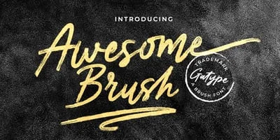 Awesome Brush Font