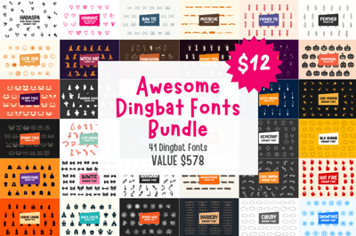 Awesome Dingbat Fonts Bundle Free Download