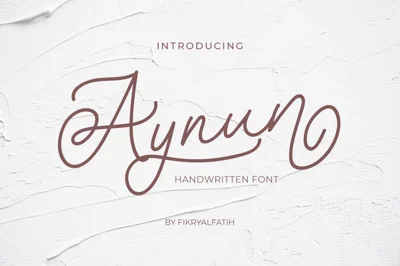 Aynun - Script Font