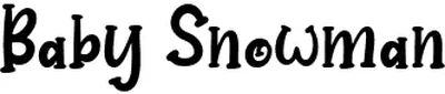 Baby Snowman Font