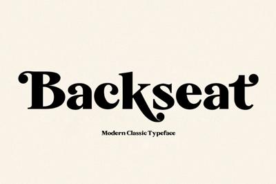 Backseat - Serif Typeface Free Download