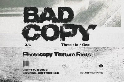 Bad Copy – Grunge Photocopy Font