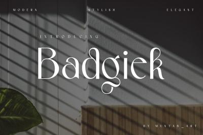 Badgiek | Modern Stylish Free Download