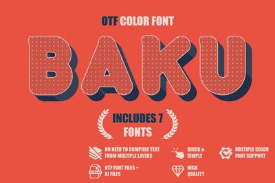 Baku - OTF color font Free Download