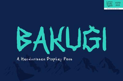 Bakugi - Handwritten Display Free Download