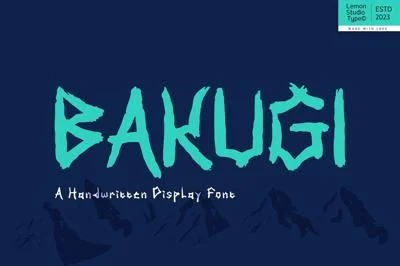 Bakugi - Handwritten Display Font