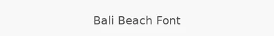 Bali Beach Font
