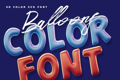 Balloons Color Font