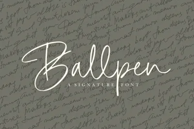 Ballpen - Handwritten Signature font Free Download