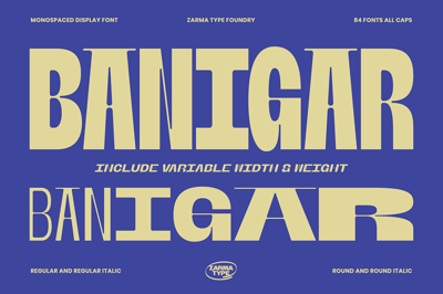 Banigar - Modern Display (84 Fonts) Free Download