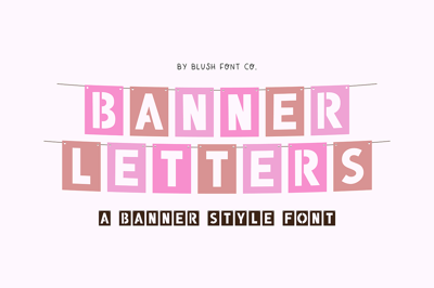 BANNER LETTERS Party Banner Font Free Download