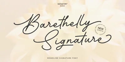 Barethelly Signature Font