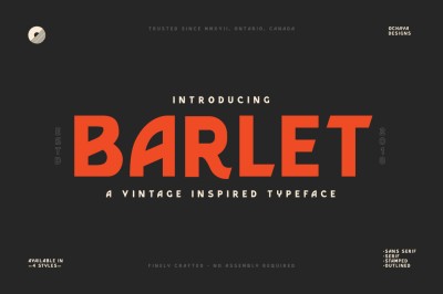 Barlet | Vintage Inspired Font