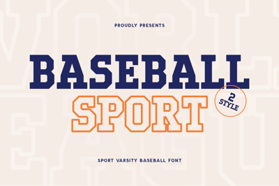 Baseball Sport - Varsity Font Free Download